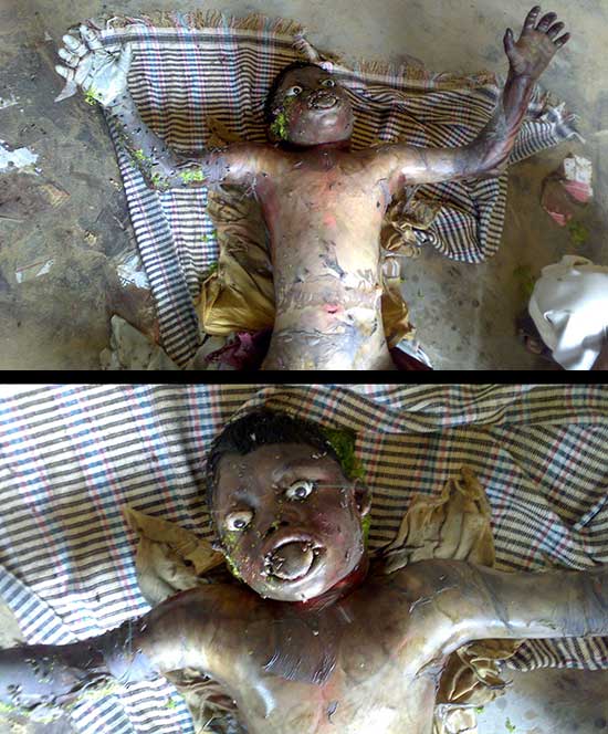 Body submerged underwater for 3 days