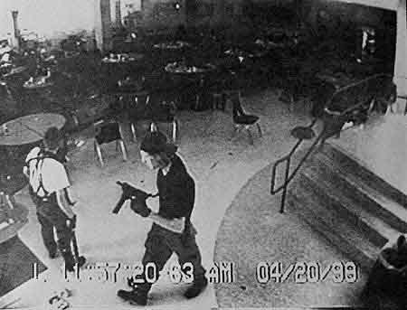 Columbine killers Dylan Klebold and Eric Harris caught on surveillance camera