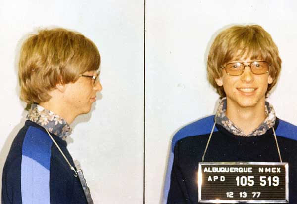 Bill Gates police mugshot