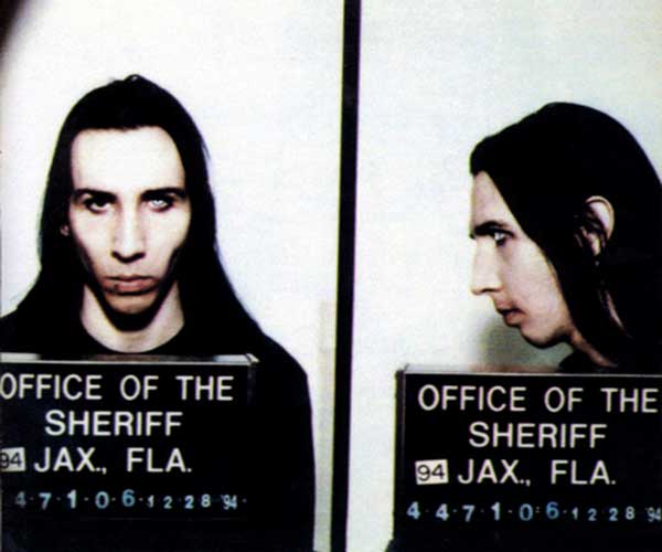 Marilyn Manson police mugshot